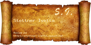 Stettner Ivetta névjegykártya